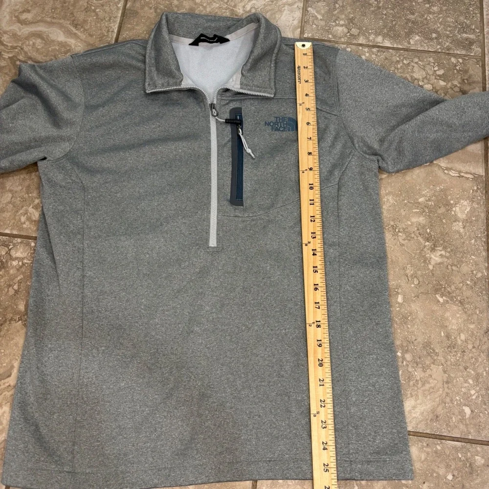 The North‎ Face Mens Quarter Zip Pullover Grey Performance Fleece Jacket M